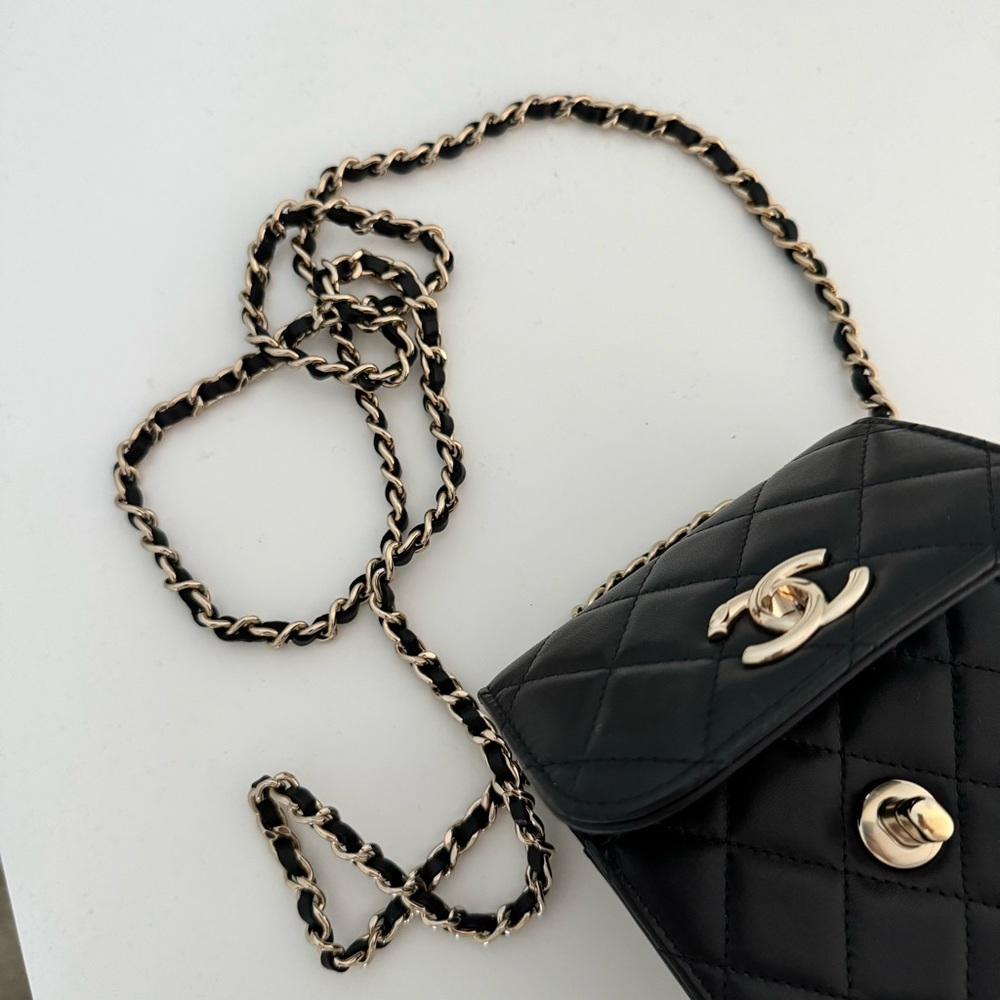 Chanel Mini Trendy CC Bag in Black Gold - Picture 9 of 16